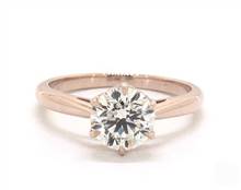 Tulip Basket Solitaire Engagement Ring in 14K Rose Gold 2.40mm Width Band (Setting Price) | James Allen