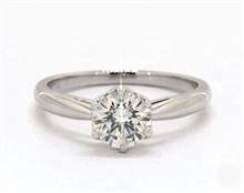 Tulip Basket Solitaire Engagement Ring in 18K White Gold 2.40mm Width Band (Setting Price) | James Allen