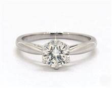 Tulip Basket Solitaire Engagement Ring in 18K White Gold 2.4mm Width Band (Setting Price) | James Allen