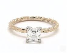 Twisted Cable Solitaire Engagement Ring in 18K Yellow Gold 4mm Width Band (Setting Price) | James Allen