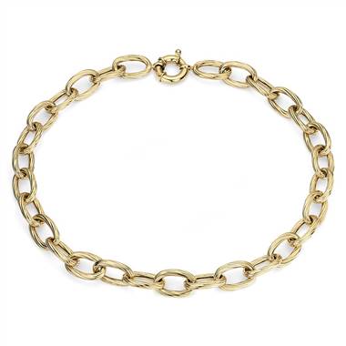 "Twisted Link Necklace in 14k Italian Yellow Gold "