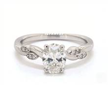 Twisted Vine Marquise Side-Stone Engagement Ring in 14K White Gold 2.20mm Width Band (Setting Price) | James Allen
