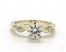 Twisted Vine Marquise Side-Stone Engagement Ring in 14K Yellow Gold 2.20mm Width Band (Setting Price) | James Allen