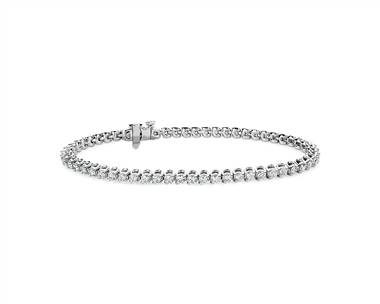 Two-Prong Diamond Tennis Bracelet In 14k White Gold (3 ct. tw.)