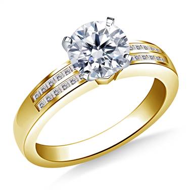 Double row channel sales set diamond ring