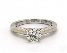 Two Tone Infinity Pattern Solitaire Engagement Ring in 14K Yellow Gold 2.00mm Width Band (Setting Price) | James Allen