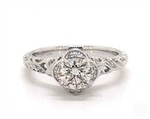 Unique Filigree Vintage Engagement Ring in 14K White Gold 2.00mm Width Band (Setting Price) | James Allen