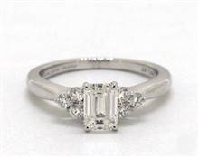 Unique Triple-Cluster Side-Stone Engagement Ring in 14K White Gold 2.14mm Width Band (Setting Price) | James Allen