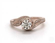 Vintage Bypass Nature Inspired Engagement Ring in 14K Rose Gold 2.00mm Width Band (Setting Price) | James Allen
