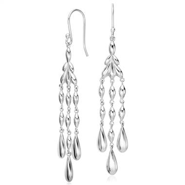 "Vintage Chandelier Drop Earrings in Sterling Silver"