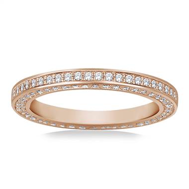 Vintage Inspired Diamond Eternity Ring in 14K Rose Gold (0.63 - 0.79 cttw.)