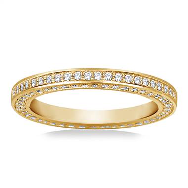 Vintage Inspired Diamond Eternity Ring in 18K Yellow Gold (0.63 - 0.79 cttw.)