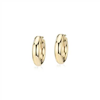"Wide Hoop Earrings in 14k Yellow Gold (7/8")"