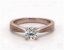 Wide Milgrain Yet Modern Solitaire Engagement Ring in 14K Rose Gold 3.00mm Width Band (Setting Price) | James Allen