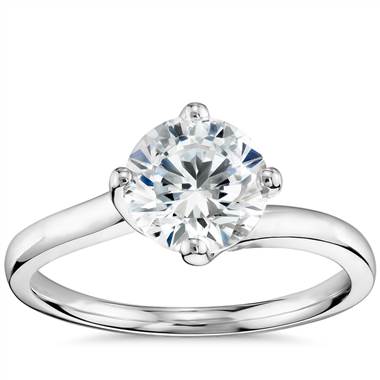 ZAC Zac Posen East-West Solitaire Engagement Ring in Platinum