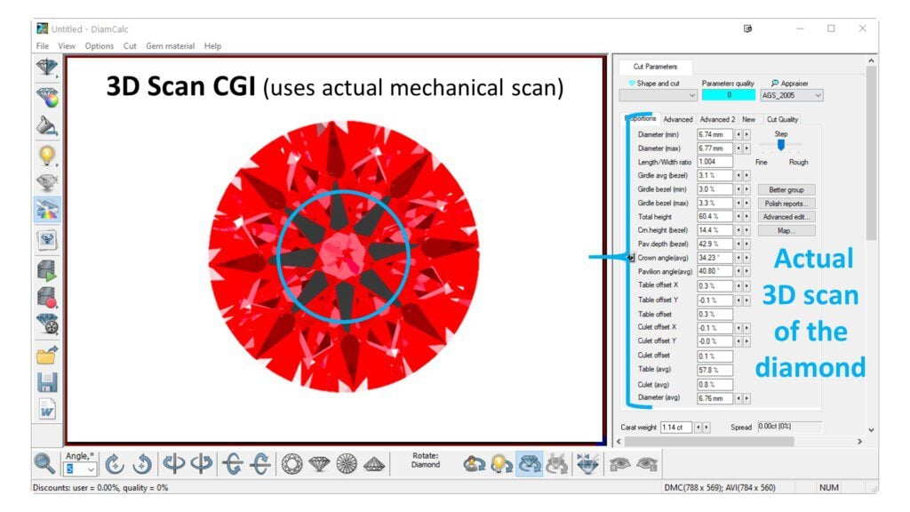 Diamcalc - 3D Scan CGI