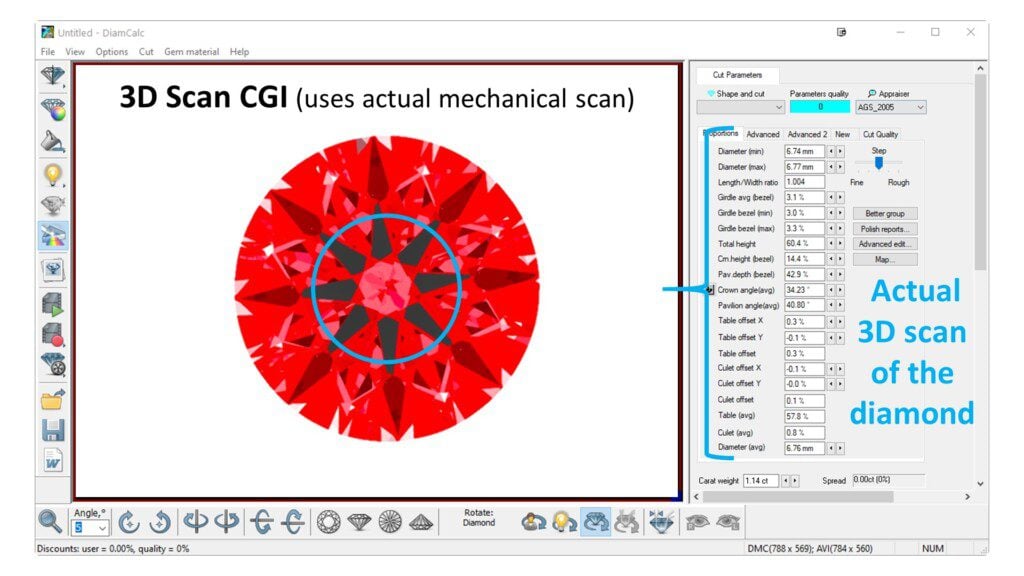 Diamcalc - 3D Scan CGI