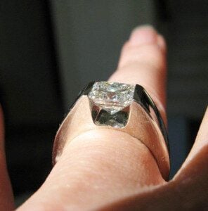 2.14ct Princess Cut Engagement Ring