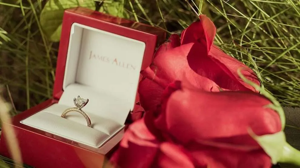 James Allen lab-grown princess cut engagement ring