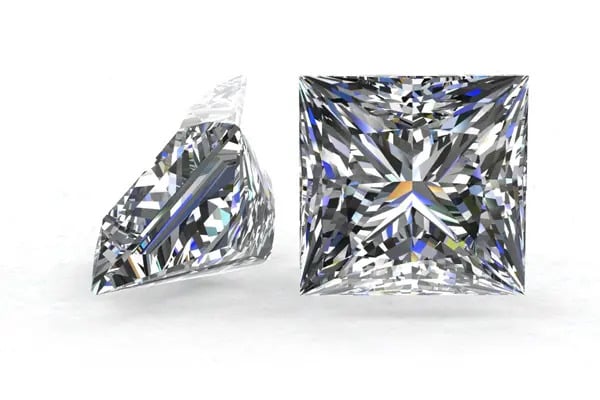 Polished Princess Cut Diamonds