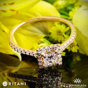 Rose Gold Princess Cut Engagement Rings