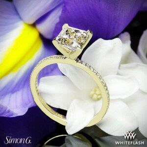 Yellow Gold Princess Cut Engagement Rings