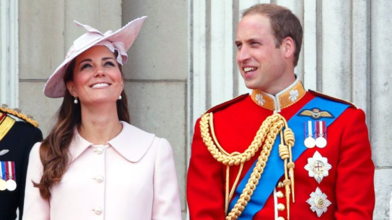 Catherine, Duchess of Cambridge, and Prince William, Duke of Cambridge, stand on the balcony of Buckingham Palace during the annual Trooping the Colour Ceremony in London pregnant with her first child. (Image Source: Instagram).