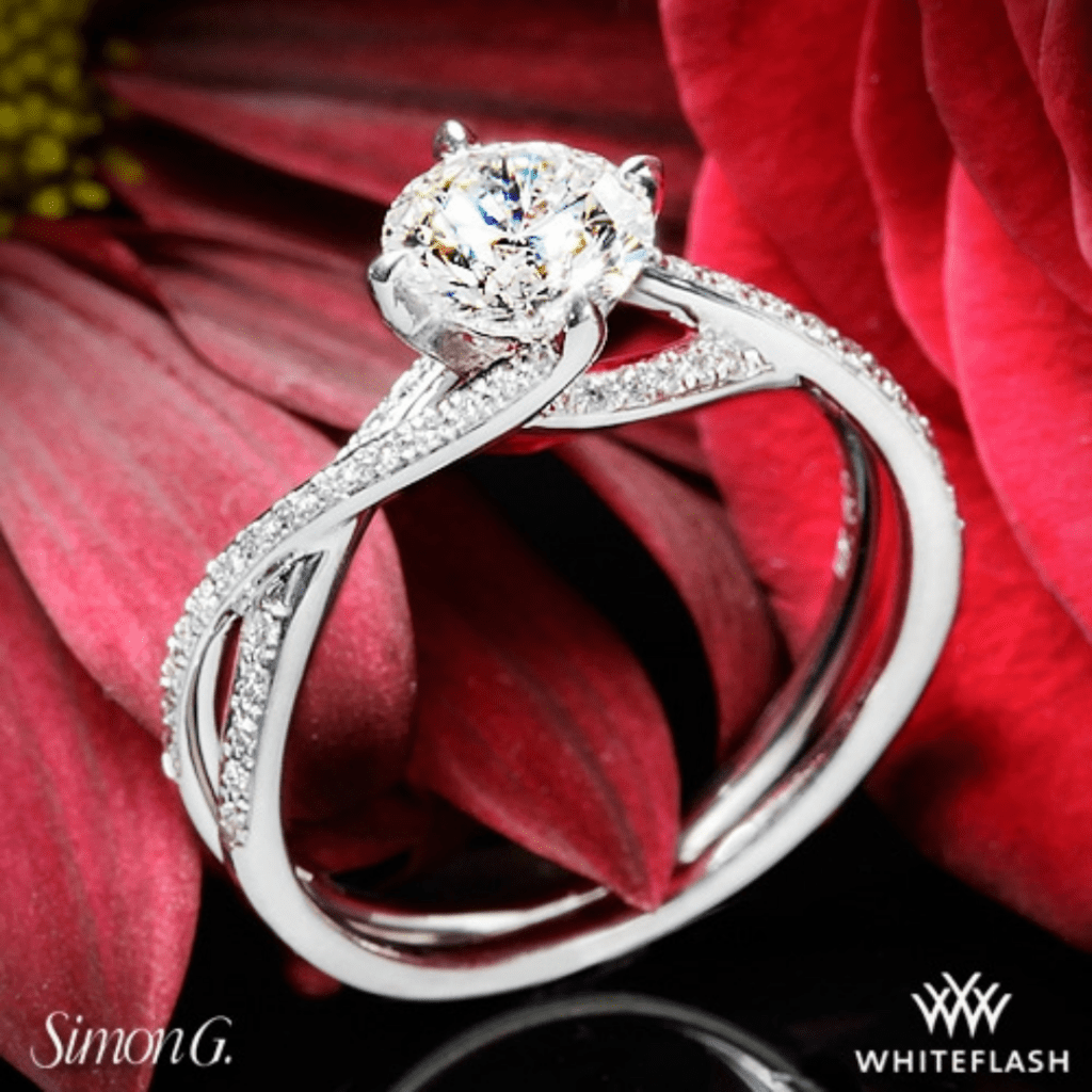 18k White Gold Simon G. MR1394 Fabled Diamond Engagement Ring