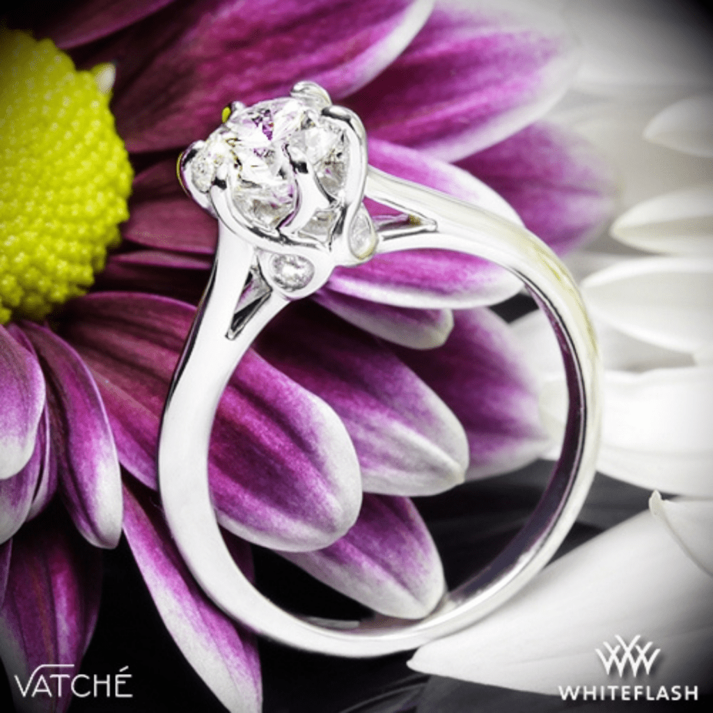 Platinum Vatche 191 Swan Solitaire Engagement Ring