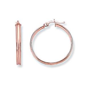  Hoop earrings set in 14K rose gold at B2C Jewels 