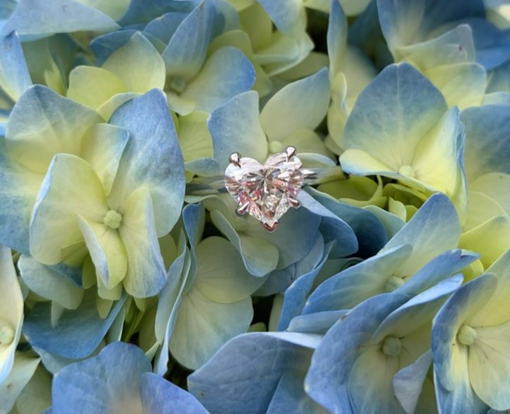 Sunnybopeep originally posted this heart shaped engagement ring on the Show Me the Bling Forum on PriceScope. The heart shaped diamond might not be for everyone, but this is a stunning example of why many love them! We always love an engagement as well!