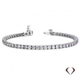 Diamond bracelet set in 14K white gold at I.D. Jewelry