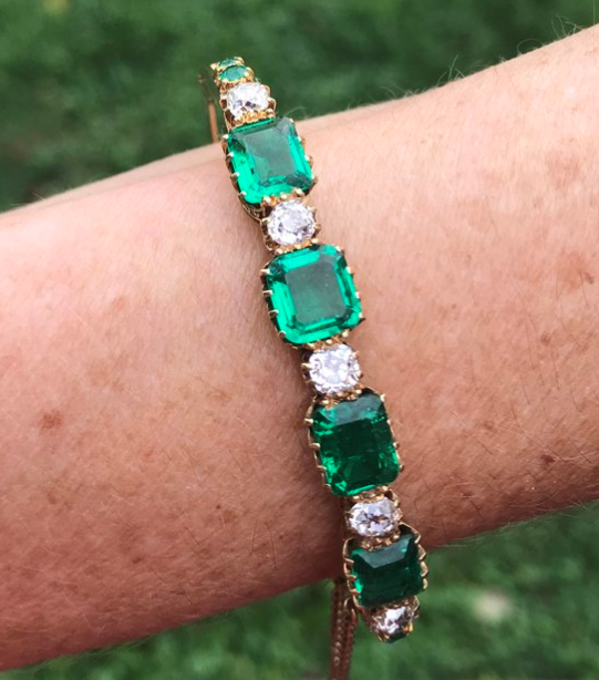 Emerald and Diamond bracelet posted to PriceScope by user Diamondsareagirls https://www.pricescope.com/community/threads/emeralds-show-and-tell.197460/page-4