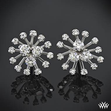 Avoid friendly fire by simplifying your jewelry, wear star cluster diamond earrings set in 18K white gold at Whiteflash 