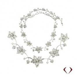 Diamond flower necklace from I.D. Jewelry