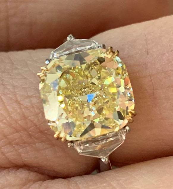 Mermaid originally posted show stopping fancy intense yellow diamond ring on the Show Me the Bling Forum at PriceScope. I can’t stop staring at this ring, but that seems dangerous because you aren’t supposed to look directly into the sun!