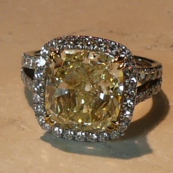 Megeve originally posted this unbelievable fancy yellow Leon Mege diamond ring on the Show Me the Bling forum at PriceScope. Buttery and rich, this diamond has stolen our hearts just like it did for Megeve when she laid eyes upon it!