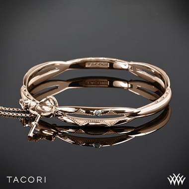 Tacori 18K rose gold promise bracelet with with sterling silver accents at Whiteflash