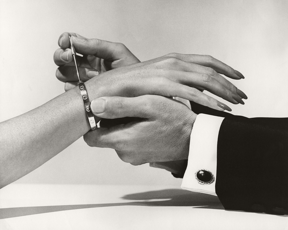 Gary Bernstein's photograph of Aldo Cipullo's Love Bracelet at the Museum of Modern Art, New York City.
