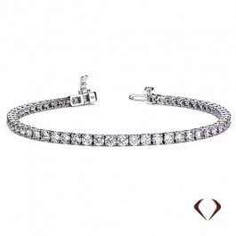 3.95 ct Diamond Bracelet Set In 14K White Gold at I.D. Jewelry