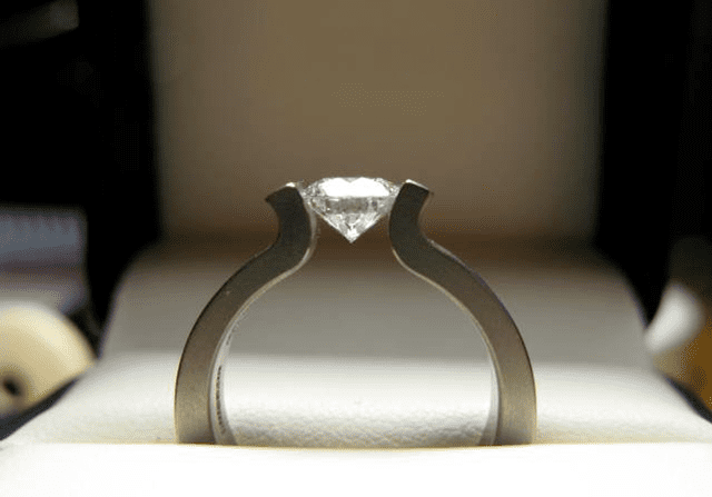tension set engagement ring