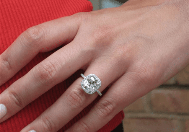 Phenomenal 3.01ct Cushion Brilliant Engagement Ring