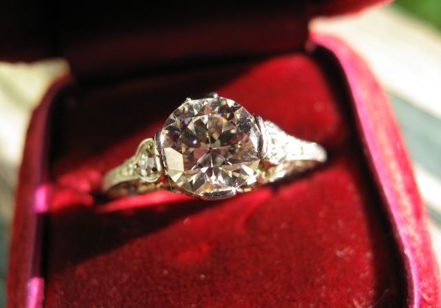 Heirloom diamond engagement ring