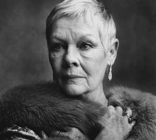 Portrait of Judi Dench photographed by Mark Seliger.