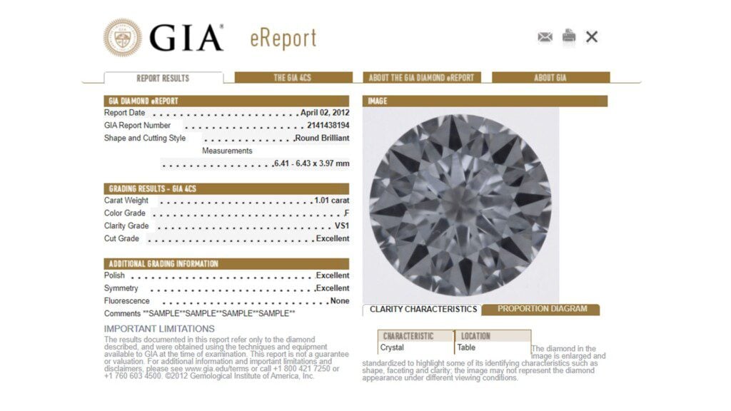 GIA Diamond eReport