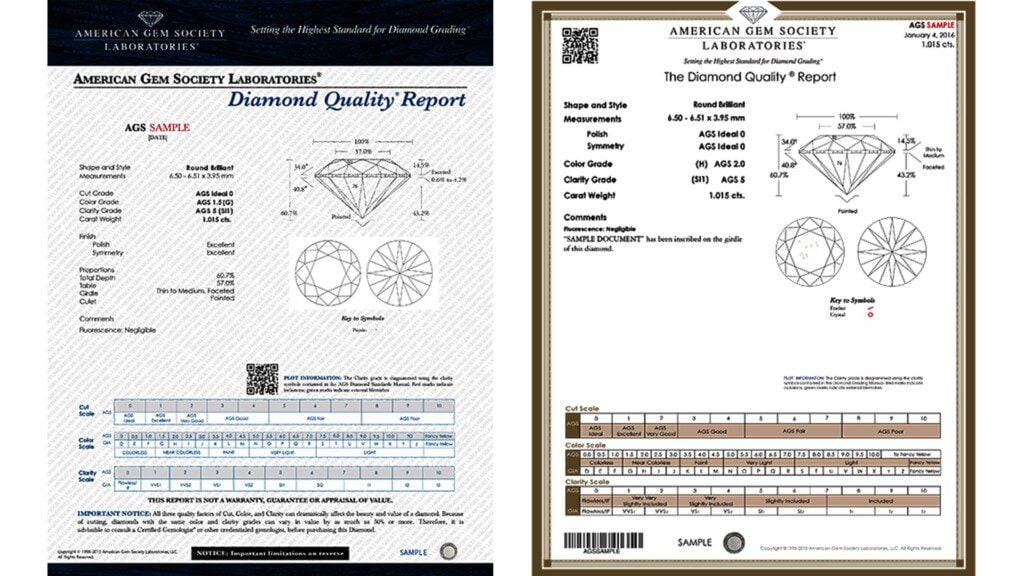 AGS Diamond Quality Report