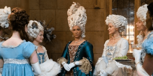 Queen Charlotte and members of her court (via Cinemablend)