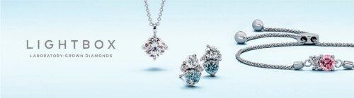 Lightbox Blue Nile pink blue lab diamond promo