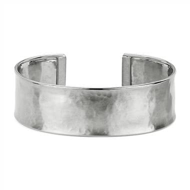 Satin Finish Cuff Bracelet in 14k White Gold at Blue Nile