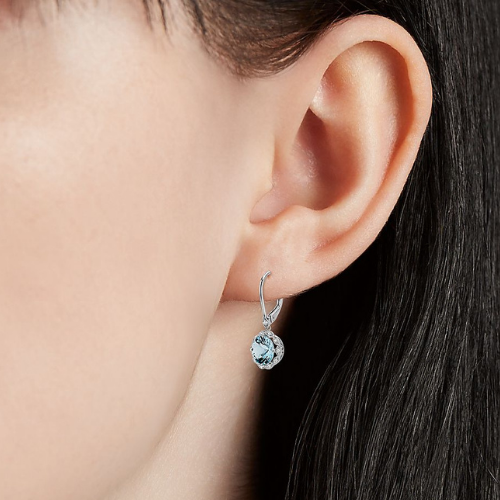 Aquamarine drop earrings.